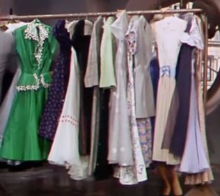 The rack of dresses in Lovely to Look At